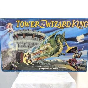 Vtg 1993 Tower of Wizard King Fantasy Board Game Complete Flags Need Replacement